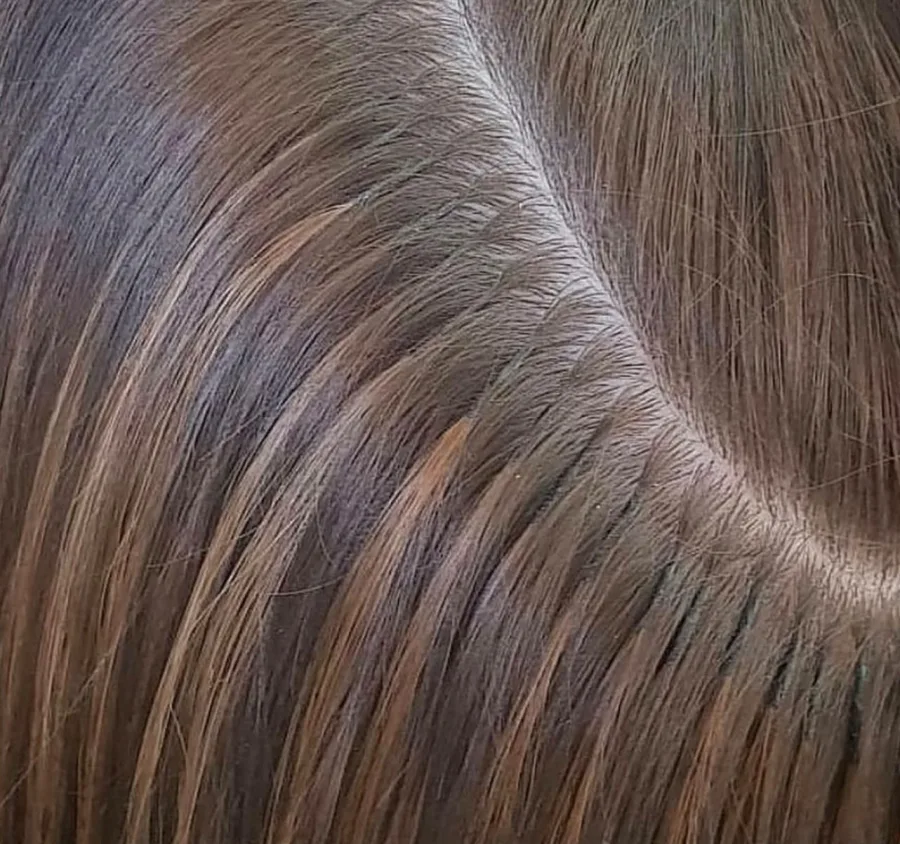 Keratine bondings close-up